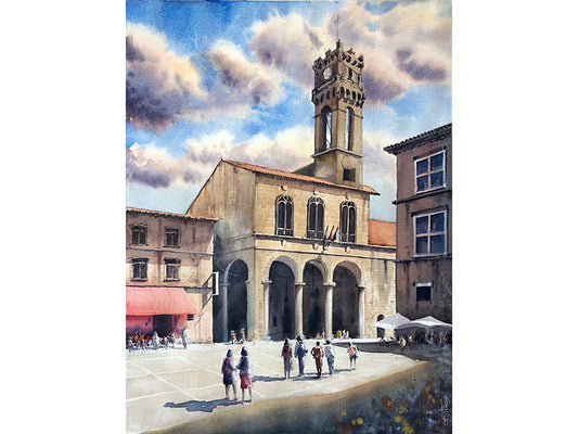 Tuscan Hill town Piazza